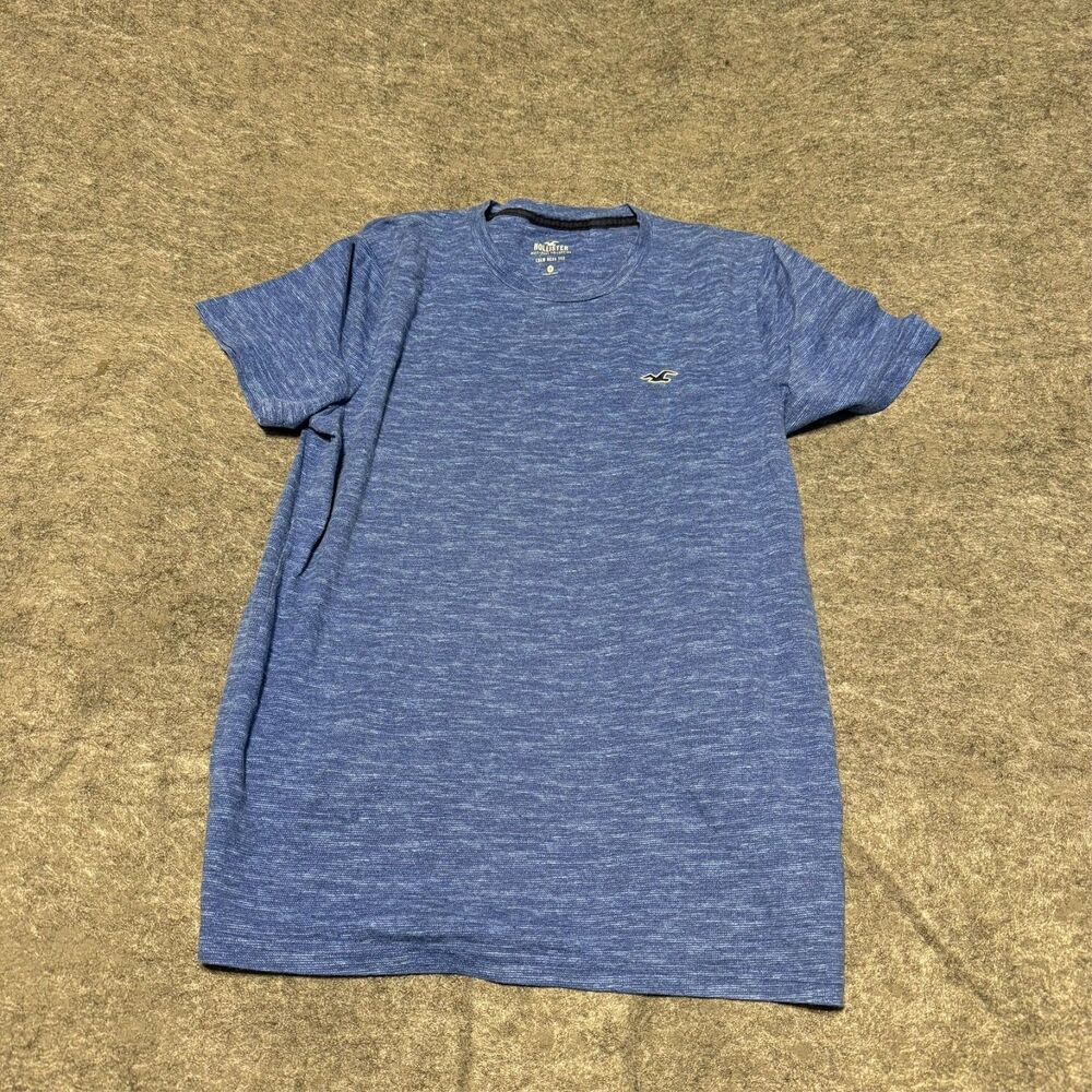 Hollister Mens T-Shirt Size M Blue Must-Have Collection Embroidered Short Sleeve